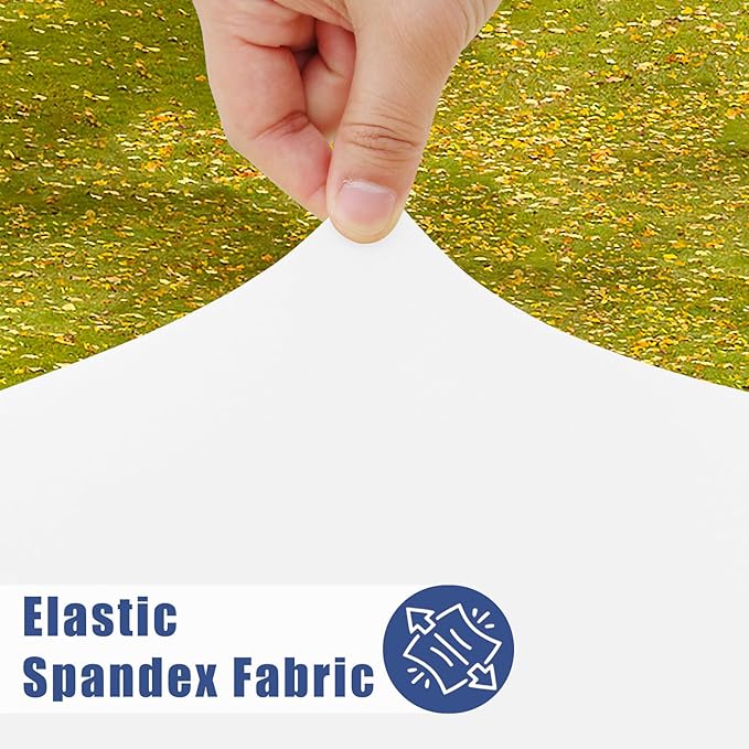 Round Spandex Tablecloth, Elastic Fitted Waterproof Tablecloths - Image 2