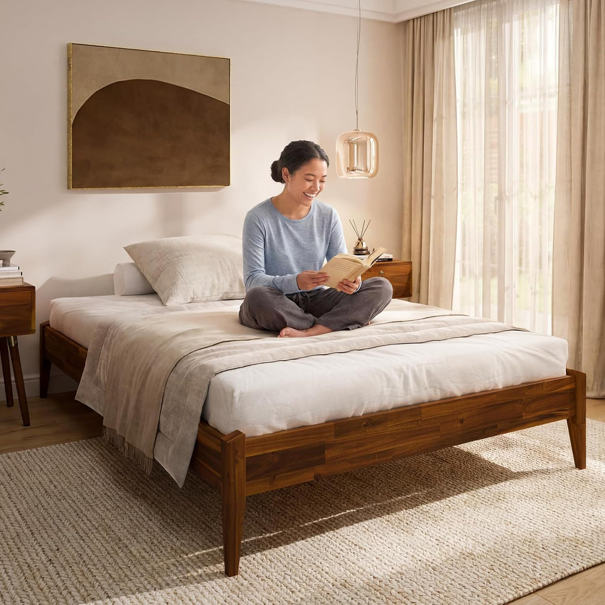 bme dinkee 15" wood full bedframe, no headboard, view 11