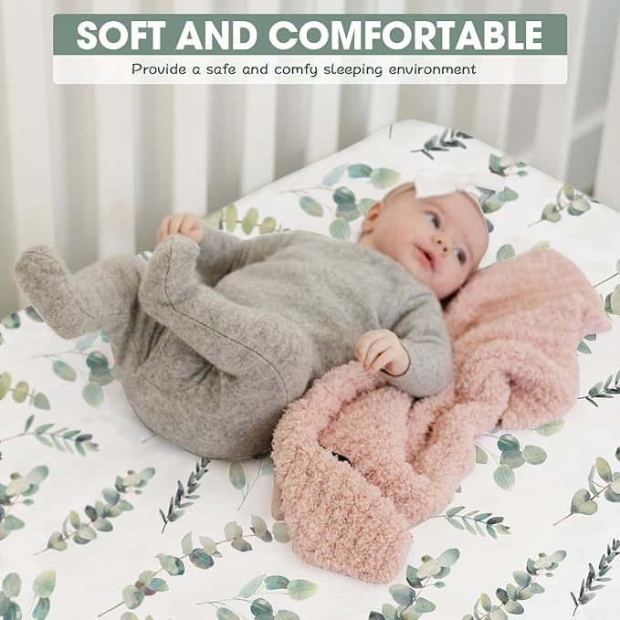 Bimocosy Crib Sheets 4 Pack, Baby Crib Sheets Fitted - Image 6