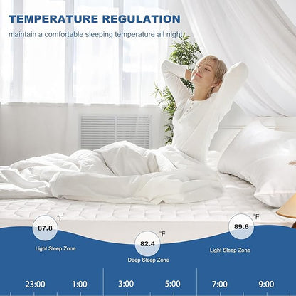 GRT Waterproof Mattress Protector King, Rayon Bamboo Mattress Protector Cooling - Image 5
