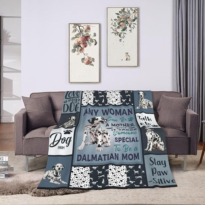Dalmatian Blanket Dog Throw Blanket Dalmatian Dog Flannel Stuff Merch Cozy - Image 7