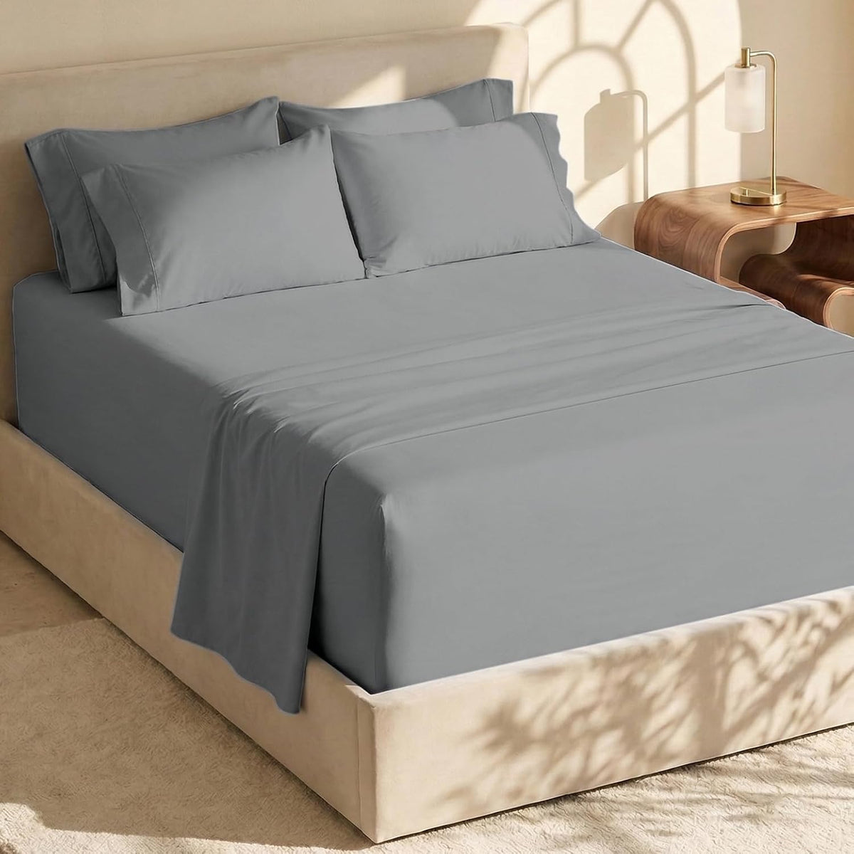 hearth & harbor bed sheets, luxury soft 6, main product view