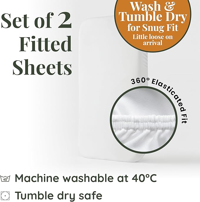 GOTS Organic Bedside Bassinet Sheets 33x20 - Image 7