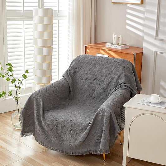 AIVIA Armless Loveseat Cover Sheet Blanket, Anti Slip Throw Cushion Covers by AIVIAChairCouchSofaCoverThrowBlanket
