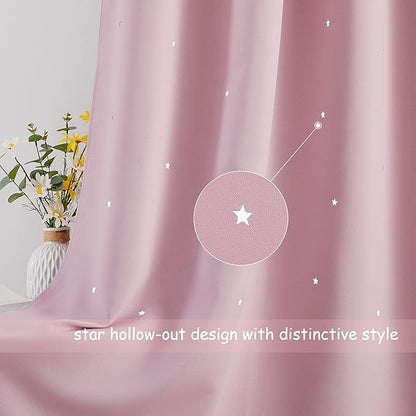 NICETOWN Starry Night Blackout Curtains, Grommet Thermal Insulated Drapes - Image 3