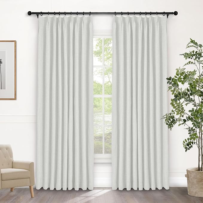Macochico Pinch Pleated Full Blackout Curtains by Macochico