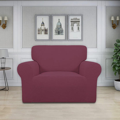 easy-going stretch oversized chair slipcover with arm washable shown in use
