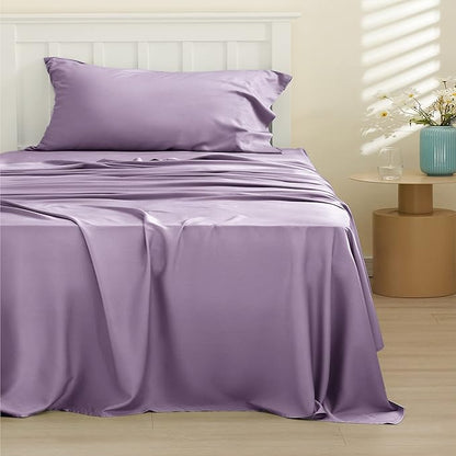 Bedsure Cooling Sheets Twin XL, Rayon Derived from Bamboo, Breathable & Soft - Image 2