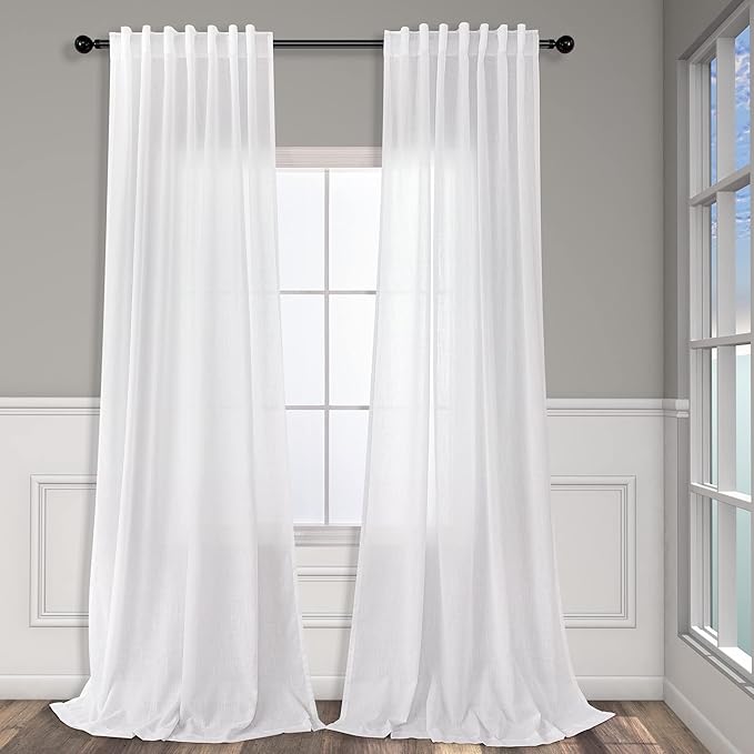 Pitalk 60 Inch Wide Curtains for Kids Bedroom Boys Girls 90 Inches Long Linen - Image 2