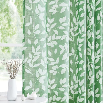 Treatmentex White Print Curtains - Image 2