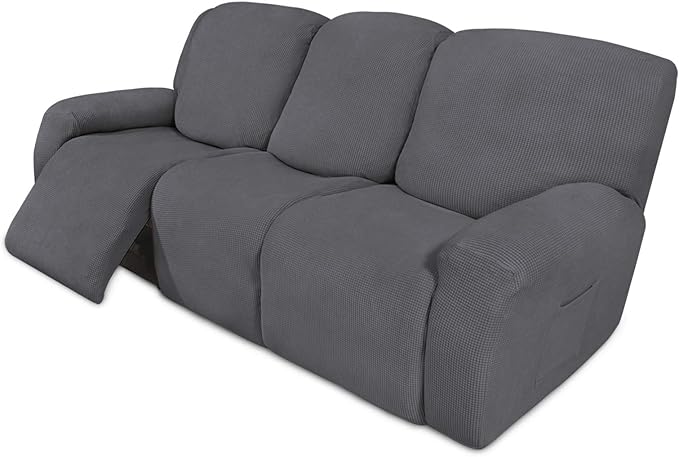 Easy-Going 8 Pieces Recliner Sofa Stretch Sofa Slipcover Sofa Cover Furniture by Easy-Going