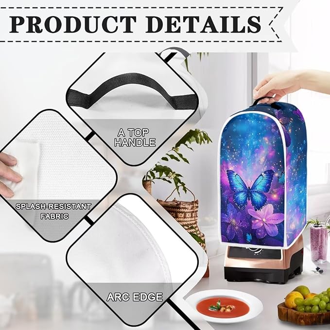 Butterfly Blender Cover for Kitchen Blender Dust Cover Reusable Food Processor - Image 3