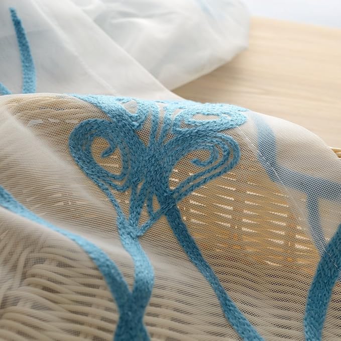 Melodieux Wheat Embroidery Sheer Curtain - Image 5