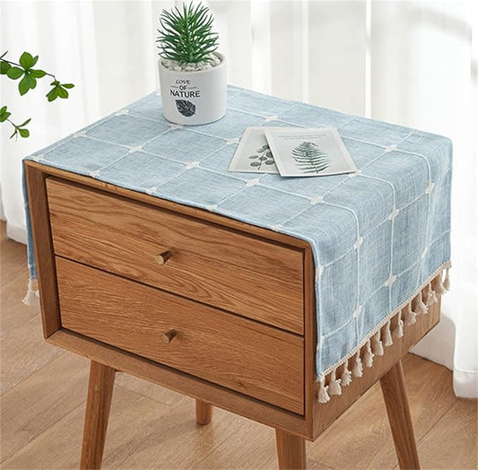 Simple Bedside Table Tassel Cover Cloth, Tablecloth Cover Towel, Suitable by Tablecloth
