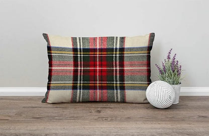 Solekla Pillow Covers Plaid 12" x 20" Farmhouse Rustic Décor Lumbar Pillow - Image 4