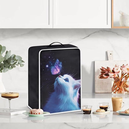 Mumeson Butterfly Cat Coffee Maker Cover Dust Resistant Home Kitchen Appliance - Image 3