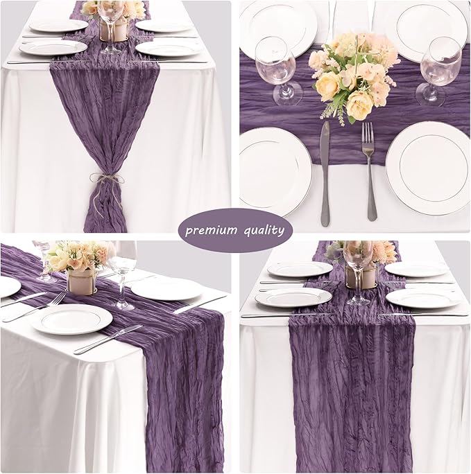 12 Pack 10Ft Cheesecloth Table Runner 35x120 Inch Boho Gauze Table Runner - Image 5