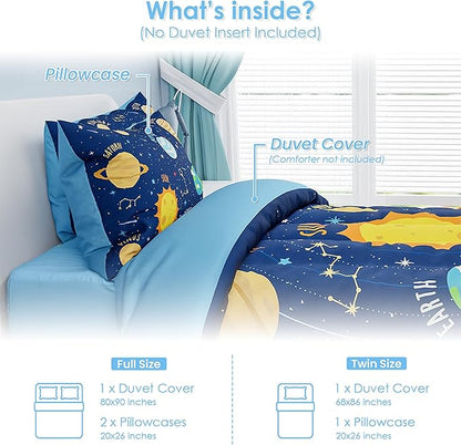 SANDJEST Solar System Duvet Cover Sets Twin Size - Image 2