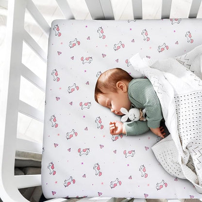 Graco Pack 'n Play Sheets Fitted, Ultra Soft, Mini Crib Sheets, Breathable - Image 3
