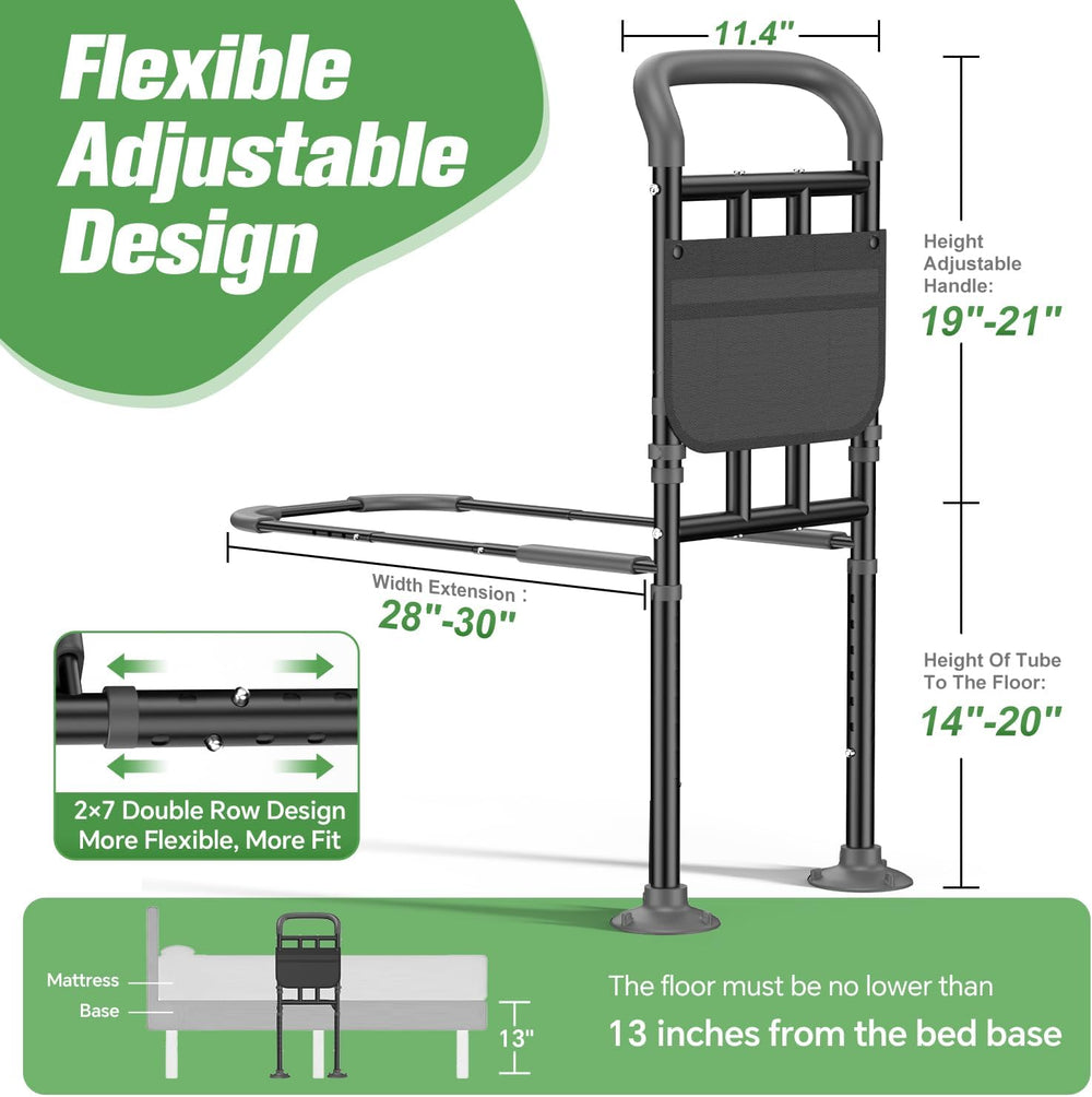 Bed Rails for Elderly Adults Safety with Ergonomic Padded Handle, ASTM Approv...