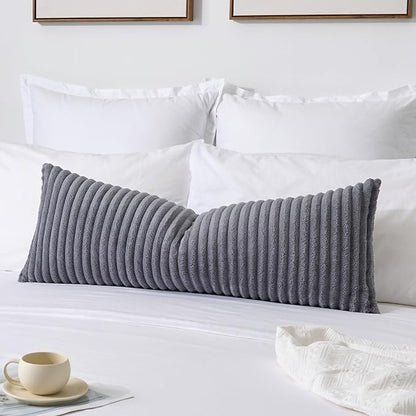 Kevin Textile Soft Plush 14x36 Inch Long Lumbar Pillow Cover 1 Pack, Luxury by KevinTextile
