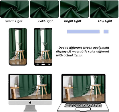 Gwine 24 Inch Length Kitchen Curtains Sets, Light Filtering Half Window Short - Image 7