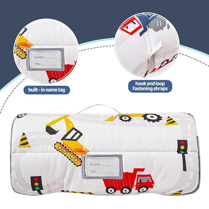 Viviland Toddler Kid Nap Mat for Preschool, Boys Car Truck Slumber Bag - Image 3