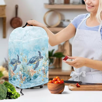 Undersea Turtle Coral Blender Dust Cover Kitchen Small Appliance Decor Anti - Image 3