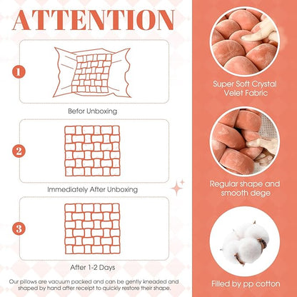Wenqik 2 Pcs Knot Pillows Square Knotted Plush Throws Soft Accent Pillows - Image 2