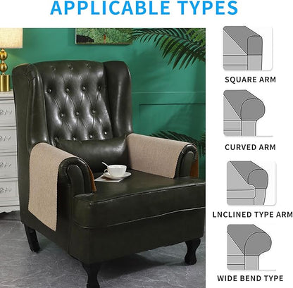 Sofa Arm Cover, Non Slip Couch Arm Cover Washable Recliner Chair Armrest Covers - Image 5