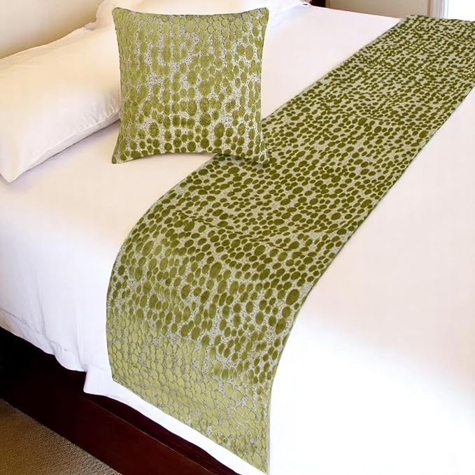 The HomeCentric Chartreuse Green Bed Runner - Image 5