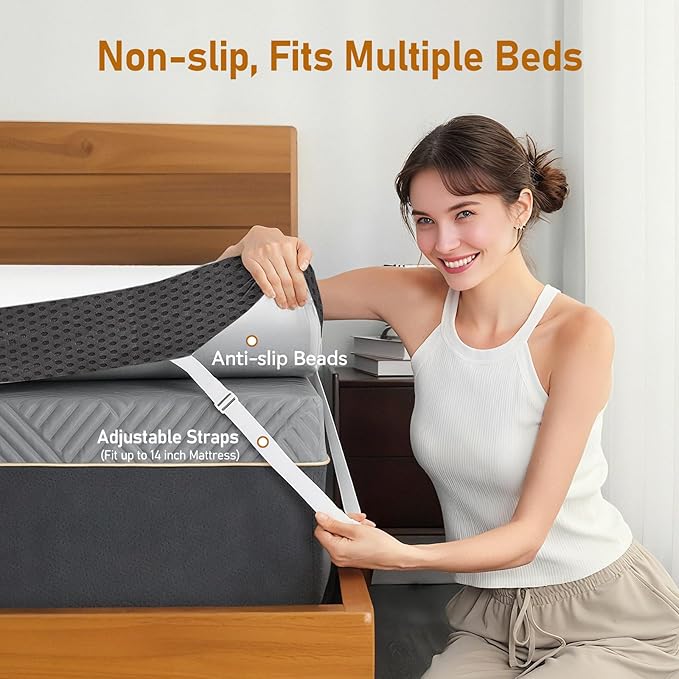 Glendan Firm Mattress Topper Queen: 3 Inch High Density Bed Topper - Image 7