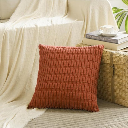 Fancy Homi 4 Packs Boho Burnt Orange Fall Decorative Throw Pillow Covers 16x16 - Image 2
