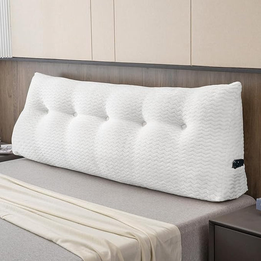 Large Bolster Triangular Headboard Wedge Backrest Positioning Support Bed Rest by ZOEMO