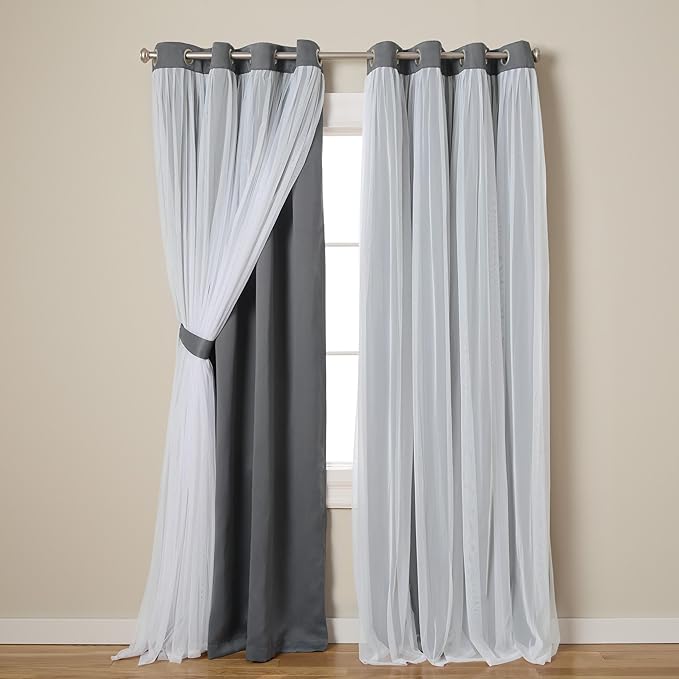 TOWN & COUNTRY LUXE Talia Double Layer Indoor Curtains, Sheer and Room by TOWN+%26+COUNTRY+LUXE