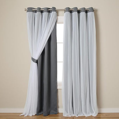 TOWN & COUNTRY LUXE Talia Double Layer Indoor Curtains, Sheer and Room by TOWN+%26+COUNTRY+LUXE