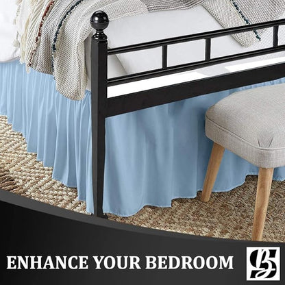 SKY BEDDINGS - Full Size Ruffled Bed Skirt - 16 Inch Drop Dust Ruffle Bed Skirt - Image 2