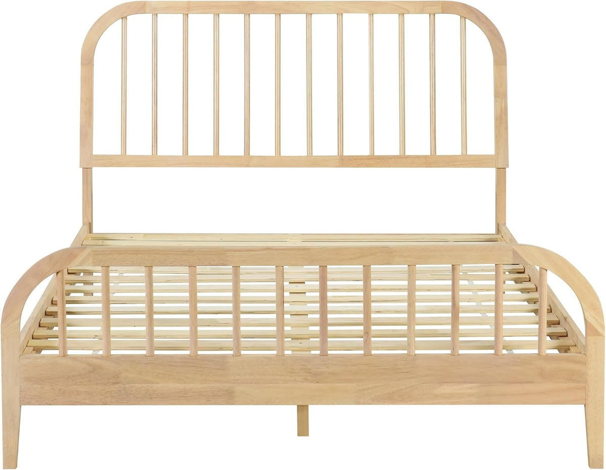 dg casa wesley solid wood king size bed, front angle view