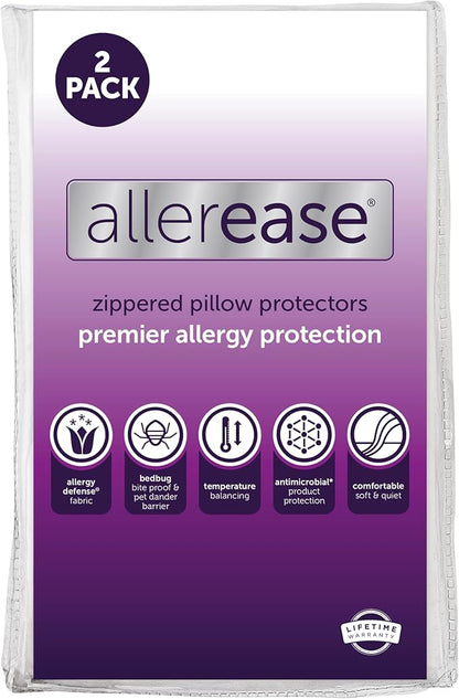 Set of 2 King AllerEase Pillow Protectors by AllerEase