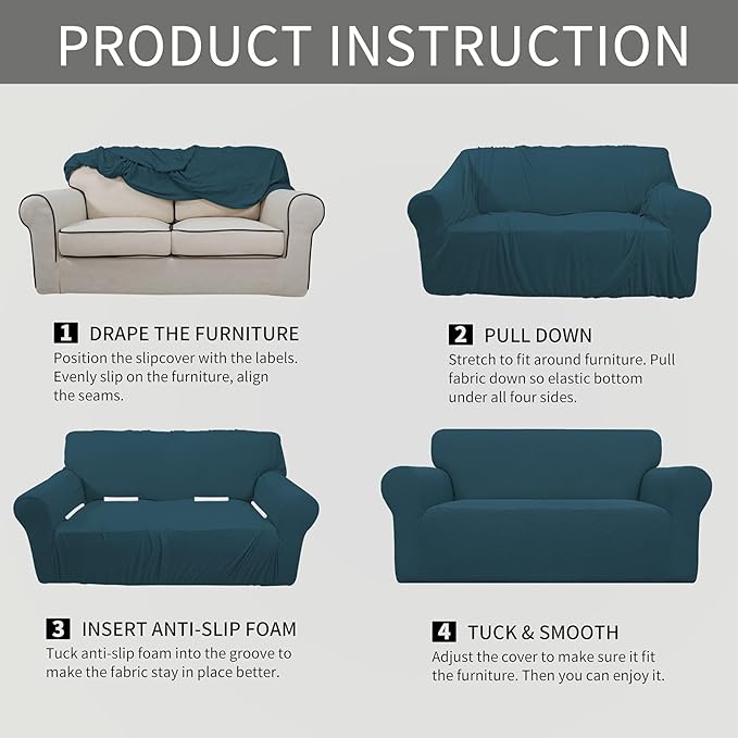 Easy-Going Stretch Oversized Loveseat Slipcover 1-Piece Sofa Cover Furniture - Image 6