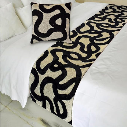 The HomeCentric Black Bed Runner - Image 2