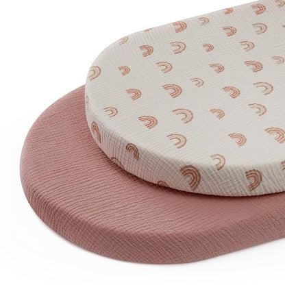 Blissful Diary Muslin Bassinet Sheets by ForEveryBabysBetterLife
