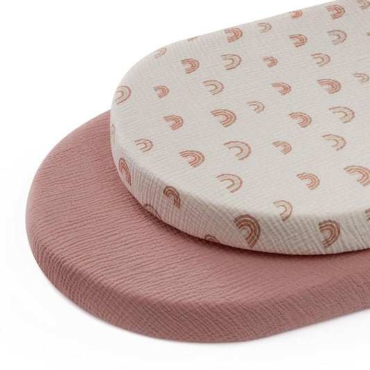 Blissful Diary Muslin Bassinet Sheets by ForEveryBabysBetterLife