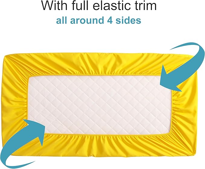 NTBAY 2 Pack Waterproof Mini Crib Mattress Protector, Quilted 24"x38" Fitted - Image 2