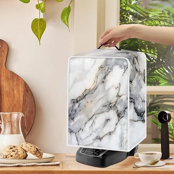 Marble Coffee Maker Cover for Kitchen - Image 4