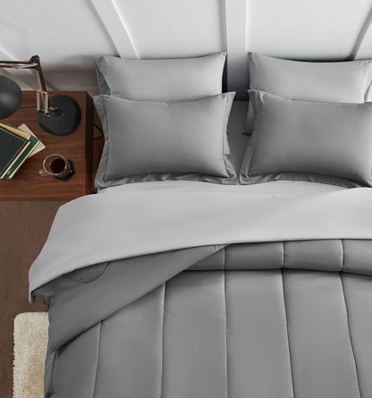 maple&stone full size comforter set 7 pieces bed, close-up detail