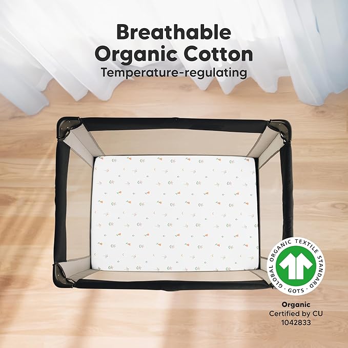 2-Pack Mini Crib Sheets Fitted - Image 2