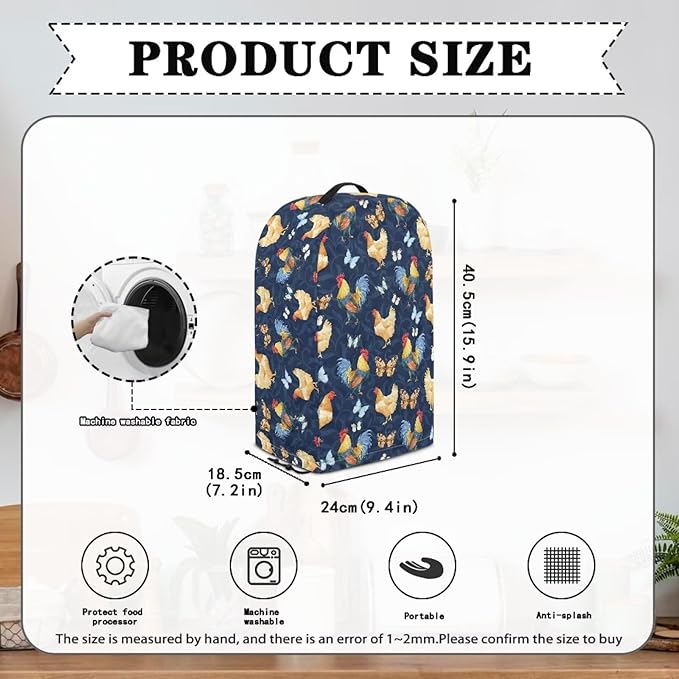 Butterfly Rooster Blender Dust Cover Stand Mixer or Coffee Maker Appliance - Image 6