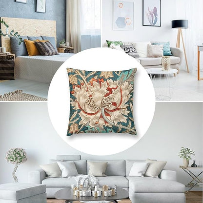 William Morris Floral Original Throw Pillow Covers Boho Chic Retro Floral Cozy - Image 6