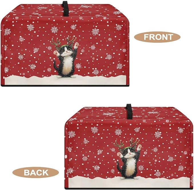 Microwave Oven Dust Cover, Christmas Cat Dust-Proof Microwave Toaster Oven - Image 5